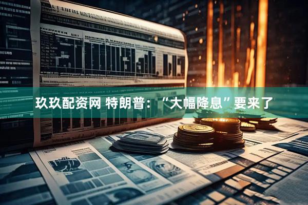 玖玖配资网 特朗普：“大幅降息”要来了