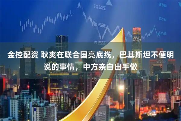 金控配资 耿爽在联合国亮底线，巴基斯坦不便明说的事情，中方亲自出手做