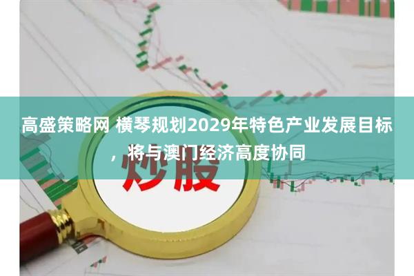 高盛策略网 横琴规划2029年特色产业发展目标，将与澳门经济高度协同